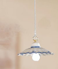 Keramické stropní svítidlo Fiori 2211.3 - MODRÉ