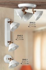 Keramické nástěnné svítidlo - dvojité 2042.2