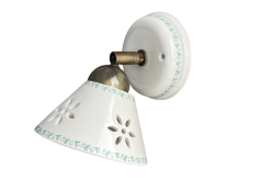 Keramická nástěnná lampa Foglie 2025.1 - ZELENÁ