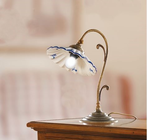 Keramická stolná lampa Fiori 2211.L - MODRÁ