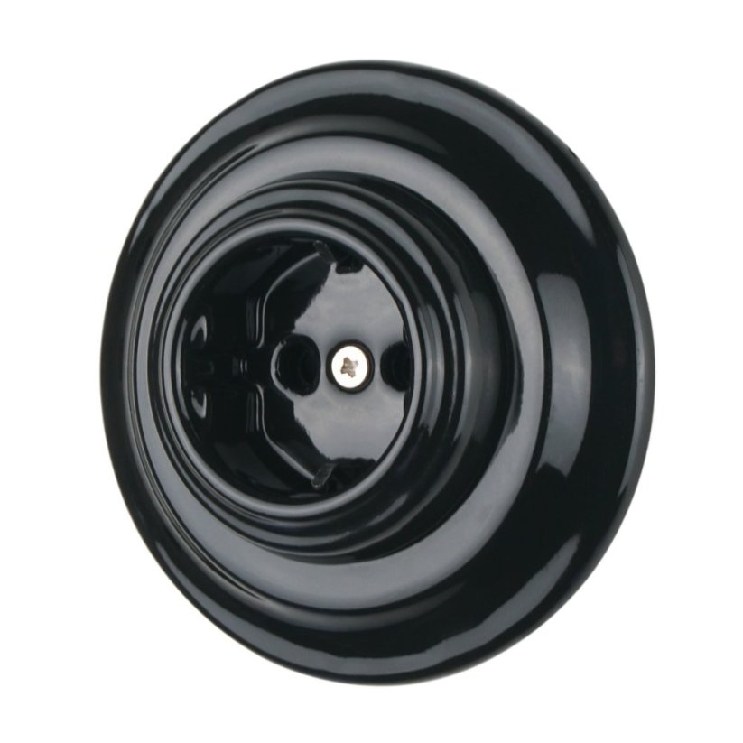 SCHUKO zásuvka, čierná