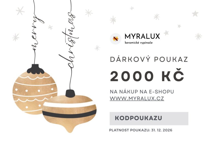 Vianočný darčekový poukaz 2000 Kč Vianočný darčekový poukaz 2000 Kč