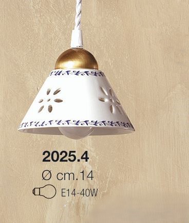 Keramické závesné svietidlo Foglie 2025.4, MODRÉ