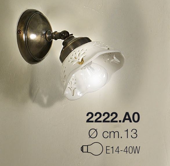 Keramická nástěnná lampa Medusa 2222.A0