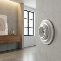 Keramická zásuvka, biela