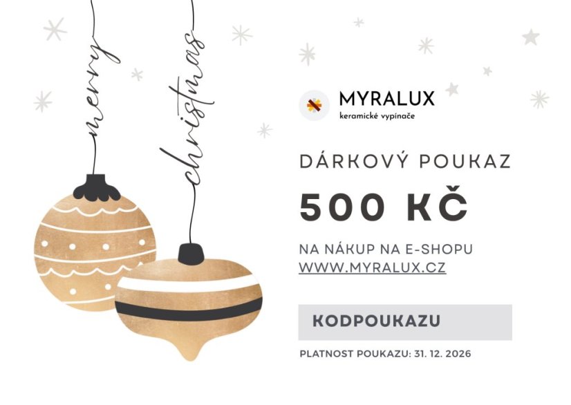 Vianočný darčekový poukaz 500 Kč