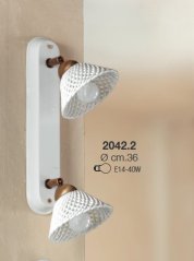 Keramické nástěnné svítidlo - dvojité 2042.2