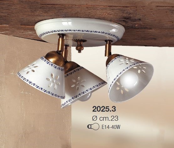 Keramické stropné svietidlo Foglie 2025.3