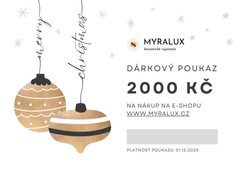 Vánoční dárkový poukaz 2000 Kč