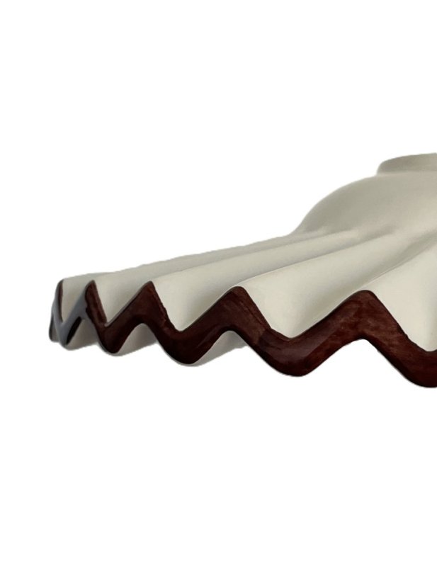 Vidiecky keramický luster Plisse 2018.4, HNEDÝ