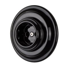 SCHUKO zásuvka, černá