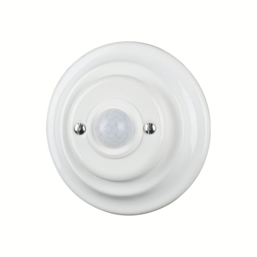 Keramické pohybové čidlo CP-01W, SET, biele, s rámčekom