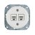 Keramická datová zásuvka RJ45 CAT6W-S,  SET, biela, bez rámčeka