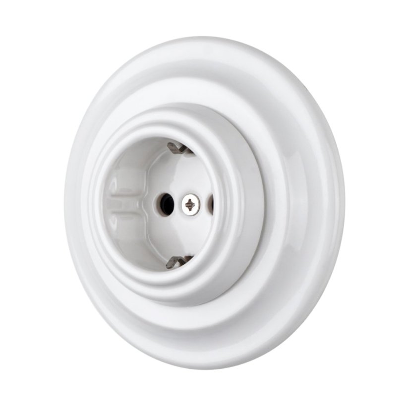 SCHUKO zásuvka, bielá