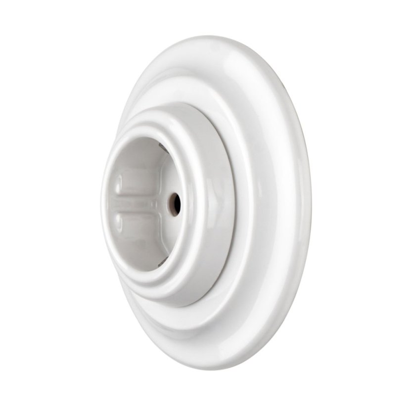 SCHUKO zásuvka, bielá