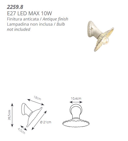 Keramická lampa série MERLETTO 2259.8