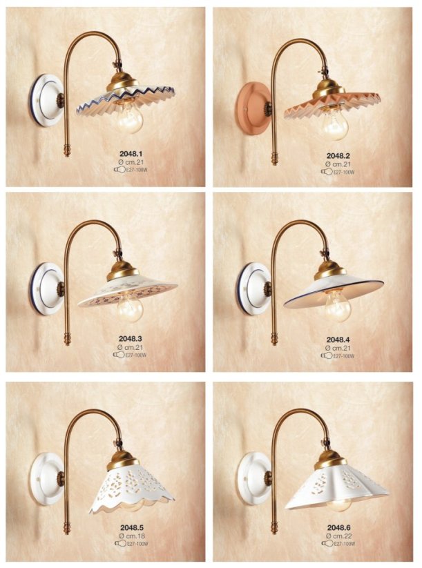 Keramické nástěnné svítidlo PIATTO LISCIO 2048.4