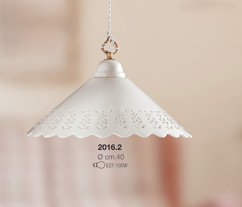 Keramické stropné svietidlo CONO BIANCA 2016.2